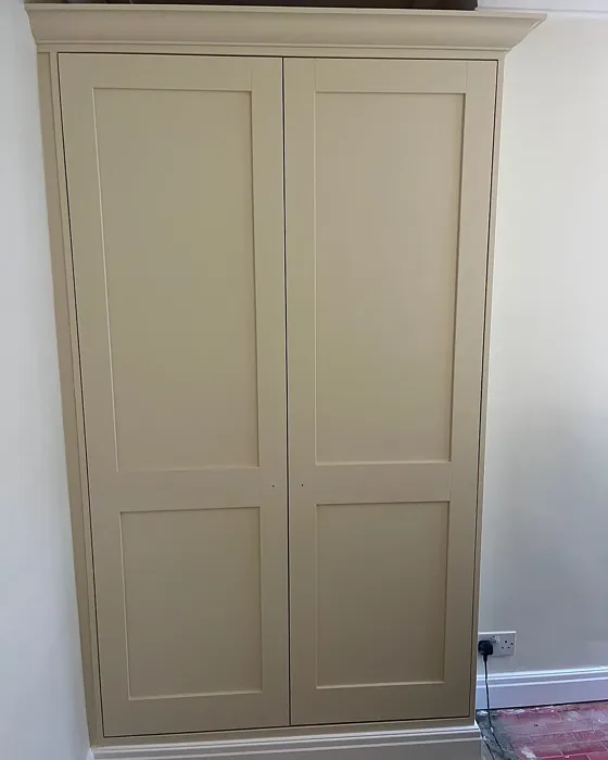 Farrow and Ball Matchstick painted cabinets 