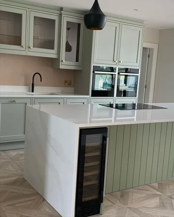Farrow and Ball Mizzle kitchen cabinets paint