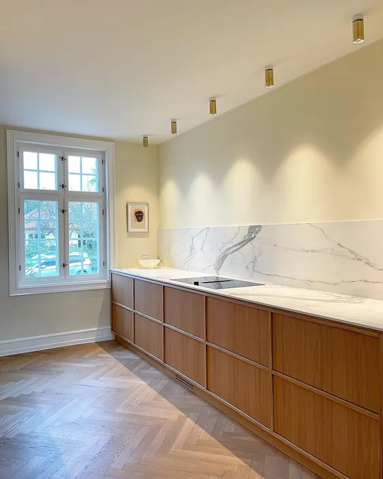 New White minimalist kitchen interior