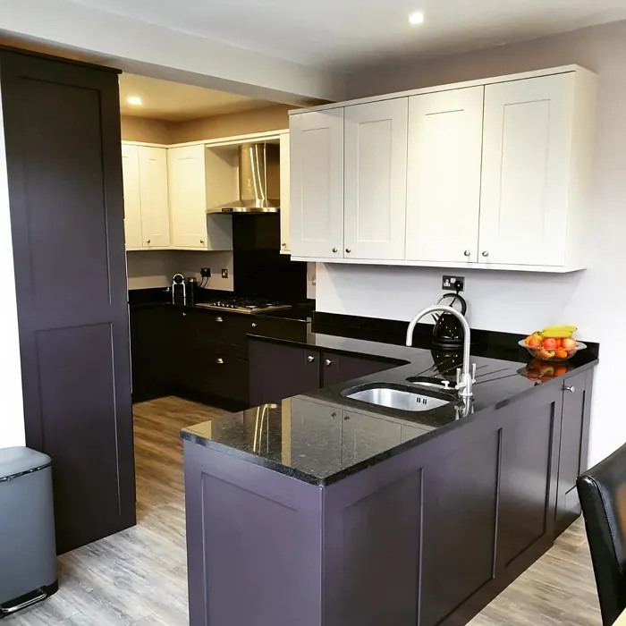 Farrow and Ball Paean Black kitchen cabinets color