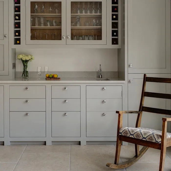Farrow and Ball Pavilion Gray 242 kitchen cabinets