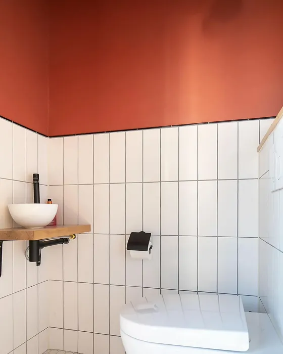Farrow and Ball Picture Gallery Red 42 bathroom