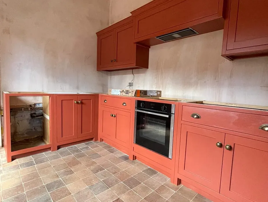 Farrow and Ball Picture Gallery Red 42 kitchen cabinets