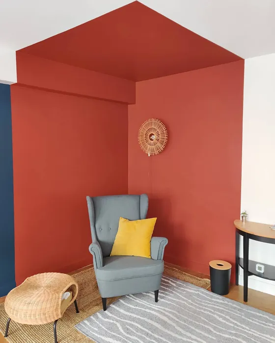 Farrow and Ball Picture Gallery Red 42 accent wall