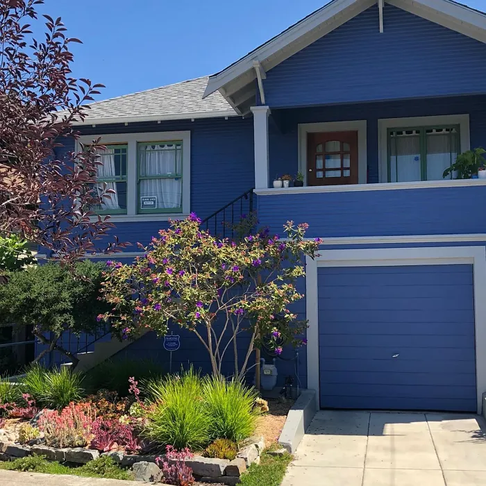 Farrow and Ball Pitch Blue house exterior makeover