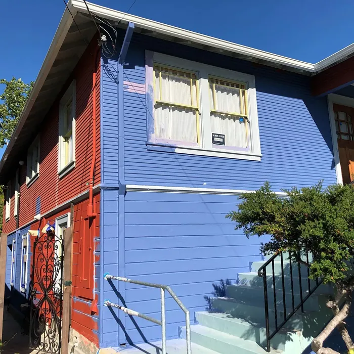 Farrow and Ball Pitch Blue house exterior 