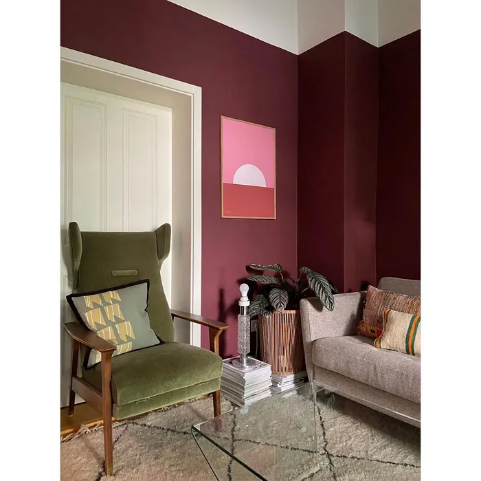 Farrow and Ball Preferenced Red 297 living room