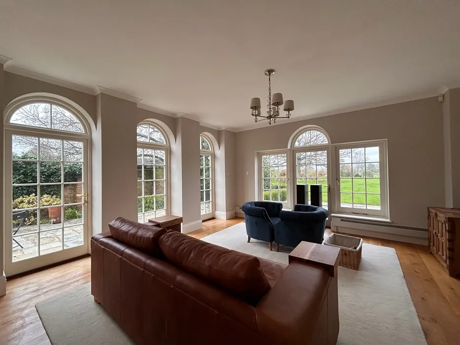 Farrow and Ball Stirabout living room color review