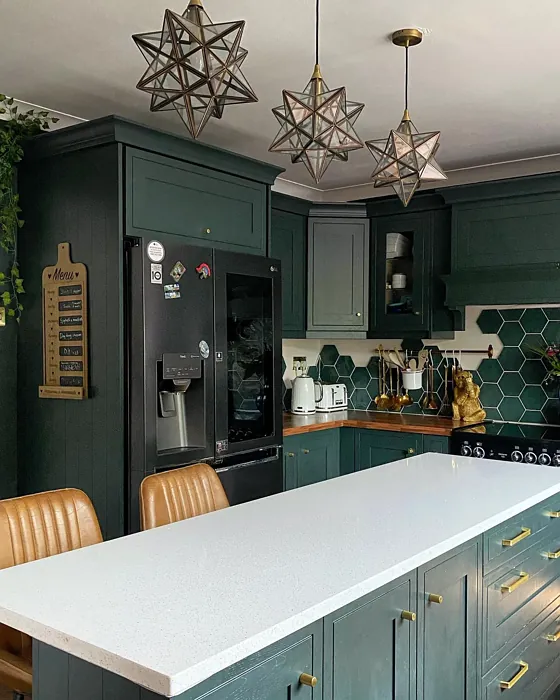 Farrow and Ball Studio Green kitchen cabinets picture