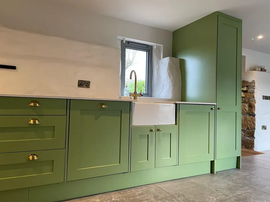 Farrow and Ball Yeabridge Green kitchen cabinets paint review