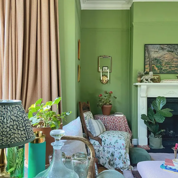 Farrow and Ball Yeabridge Green living room review