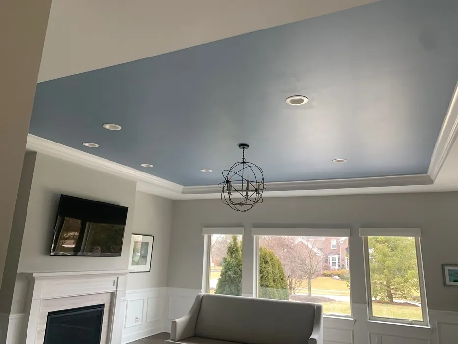 Sherwin Williams Favorite Jeans ceiling color review