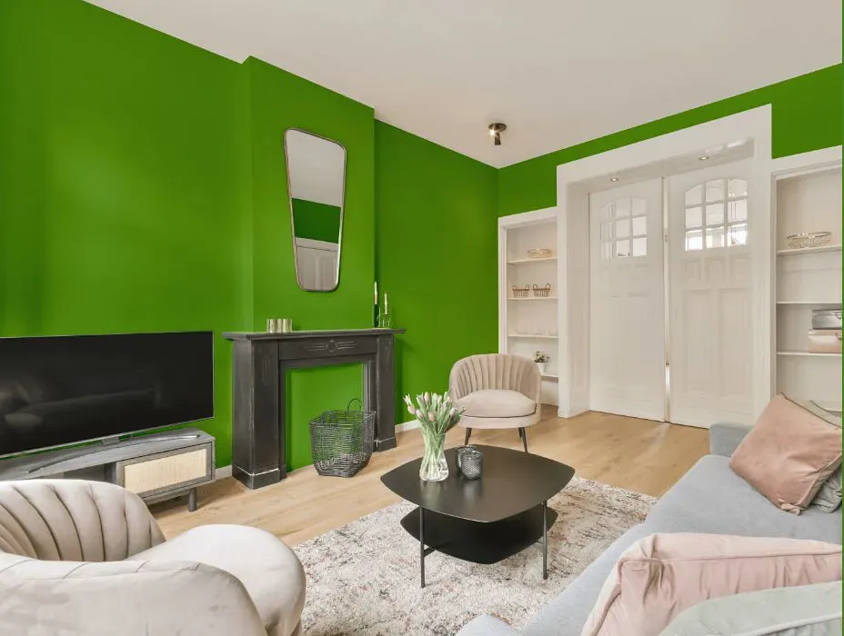 Sherwin Williams Festival Green victorian house interior