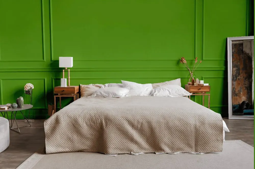 Sherwin Williams Festival Green bedroom