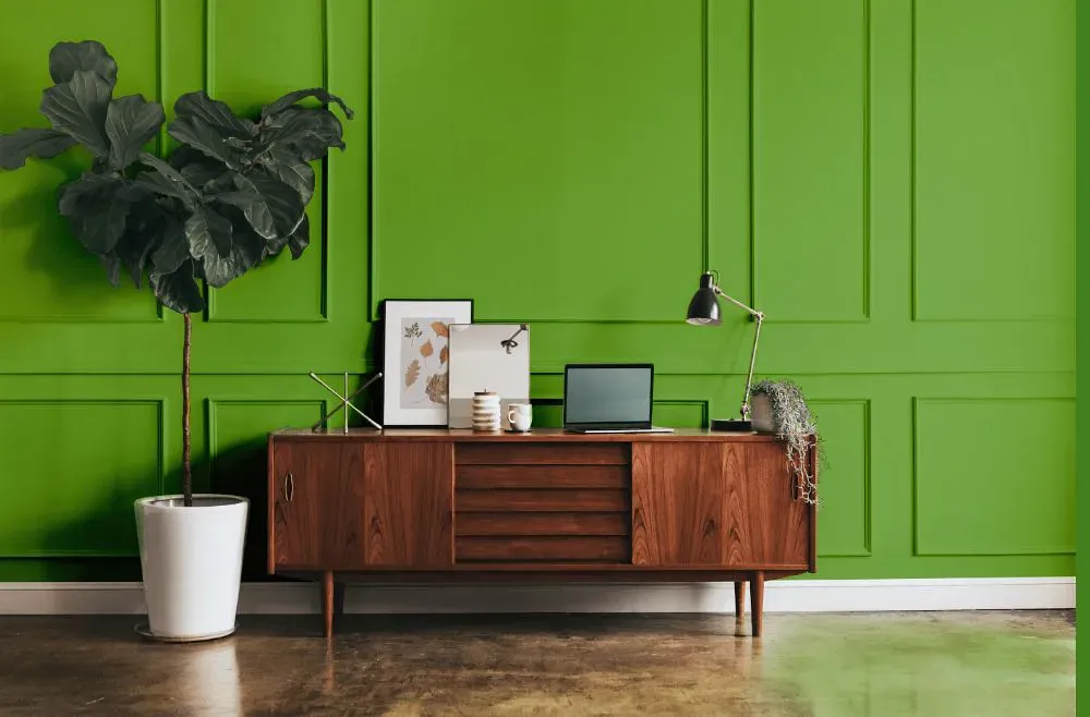 Sherwin Williams Festival Green modern interior