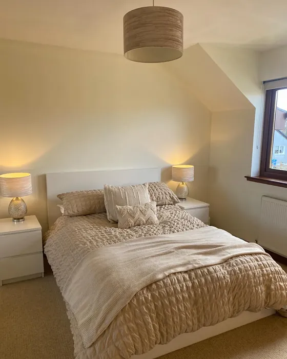 Dulux Fine Cream boho bedroom 