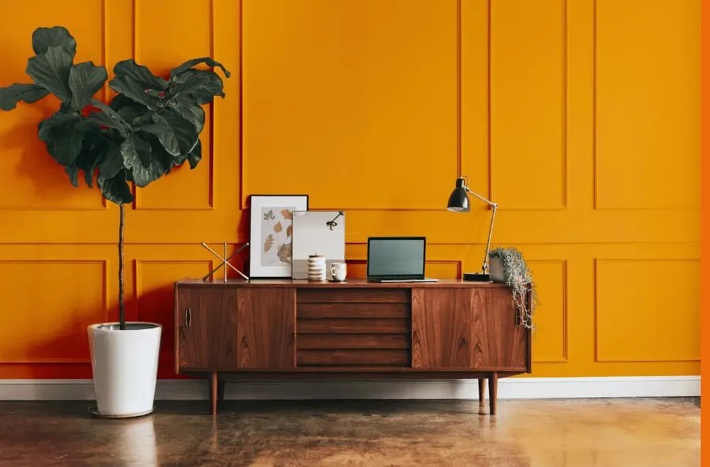 Sherwin Williams Forceful Orange modern interior