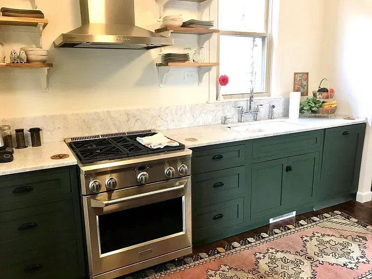 Sherwin Williams Forestwood kitchen cabinets color review