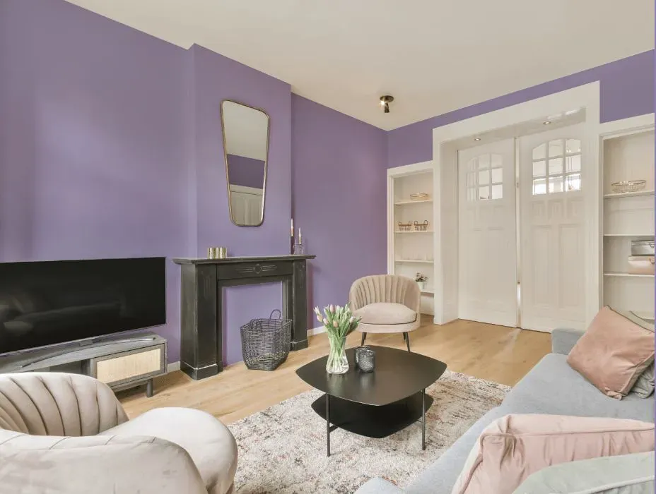 Sherwin Williams Forever Lilac victorian house interior