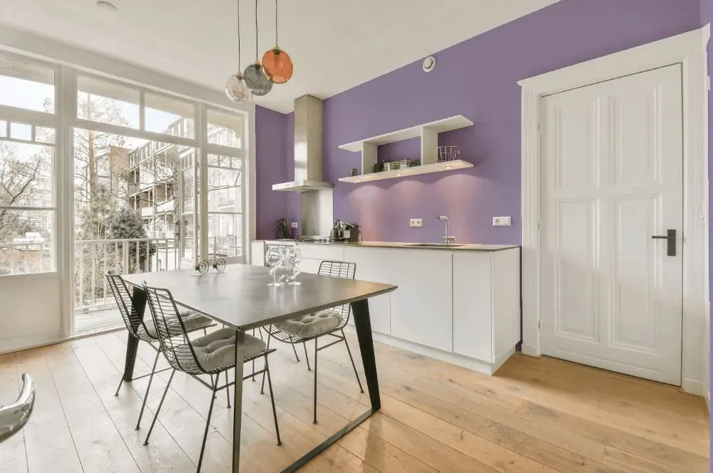 Sherwin Williams Forever Lilac kitchen review