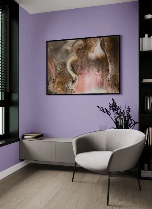 Sherwin Williams Forever Lilac living room