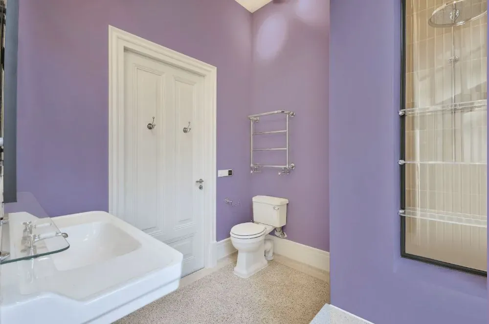 Sherwin Williams Forever Lilac bathroom