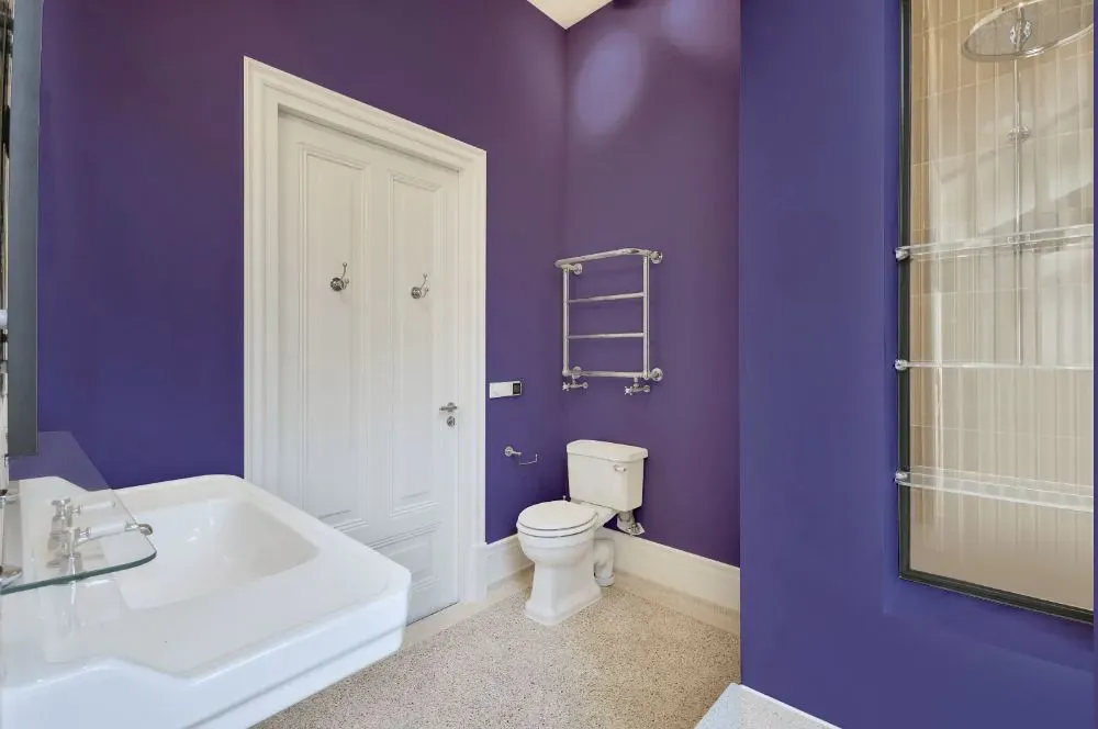 Sherwin Williams Forget-Me-Not bathroom