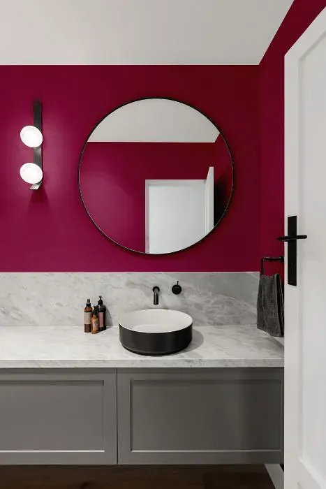 Sherwin Williams Forward Fuchsia minimalist bathroom