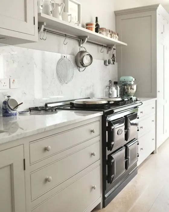Little Greene French Grey Pale kitchen cabinets paint