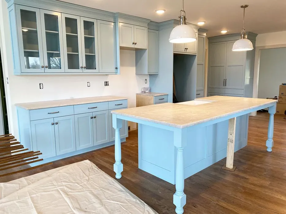 Sherwin Williams French Moire Kitchen Cabinets