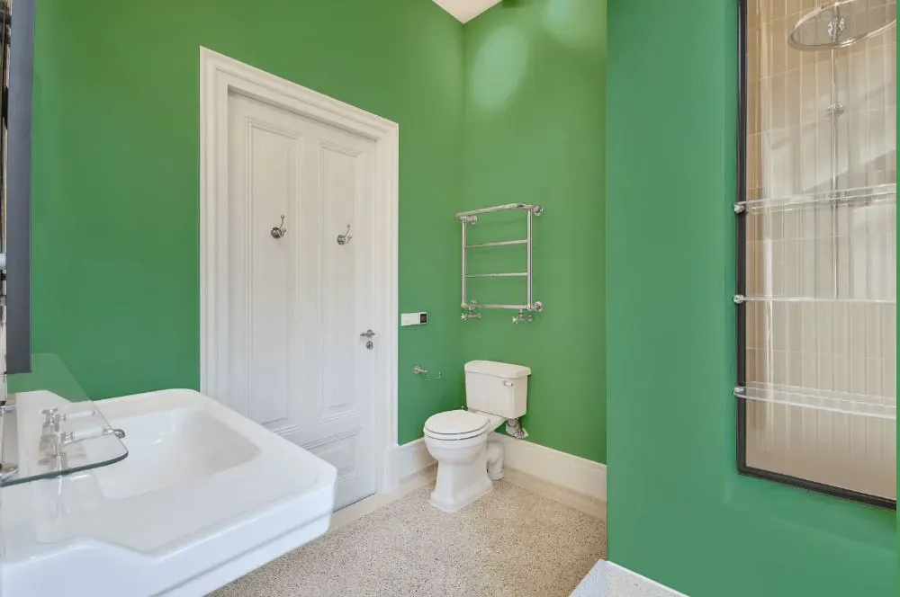 Sherwin Williams Frosted Emerald bathroom