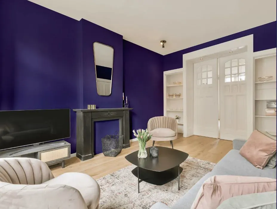 Sherwin Williams Fully Purple victorian house interior