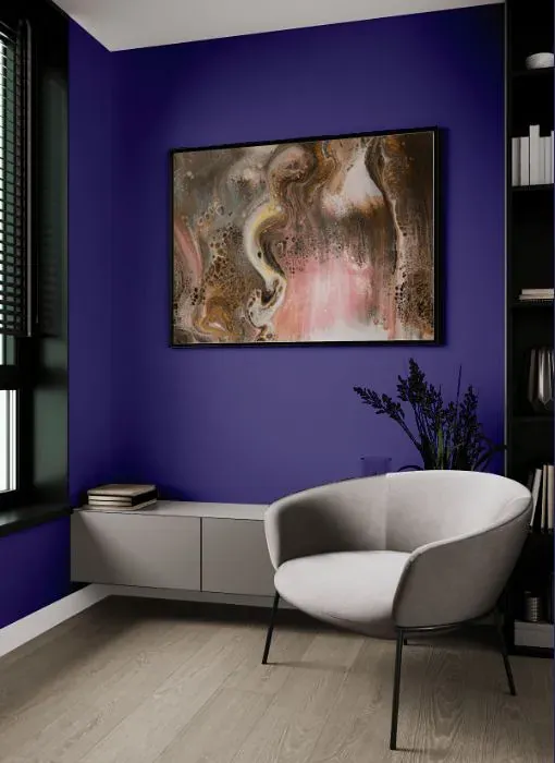 Sherwin Williams Fully Purple living room
