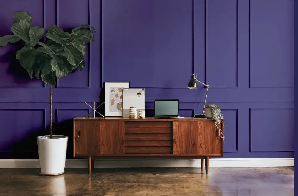 Sherwin Williams Fully Purple modern interior