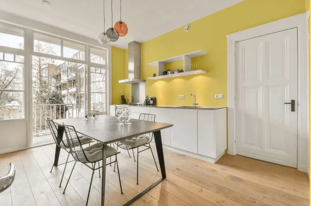 Sherwin Williams Fun Yellow kitchen review