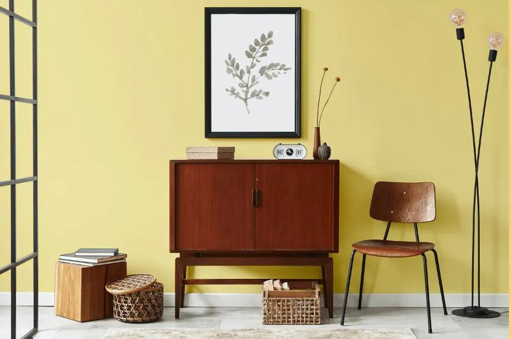 Sherwin Williams Fun Yellow japandi interior