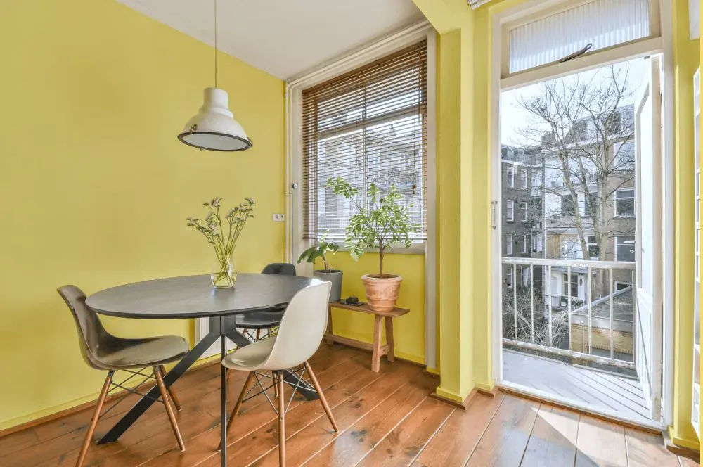 Sherwin Williams Fun Yellow living room