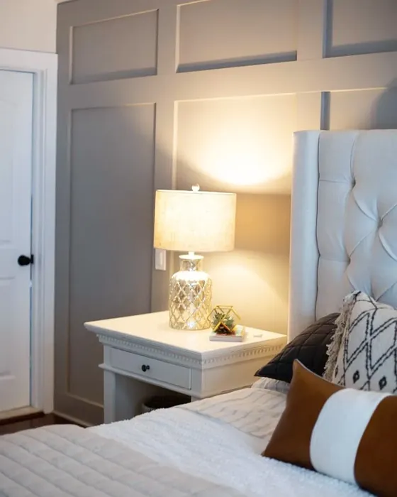 Functional Gray bedroom accent wall paint