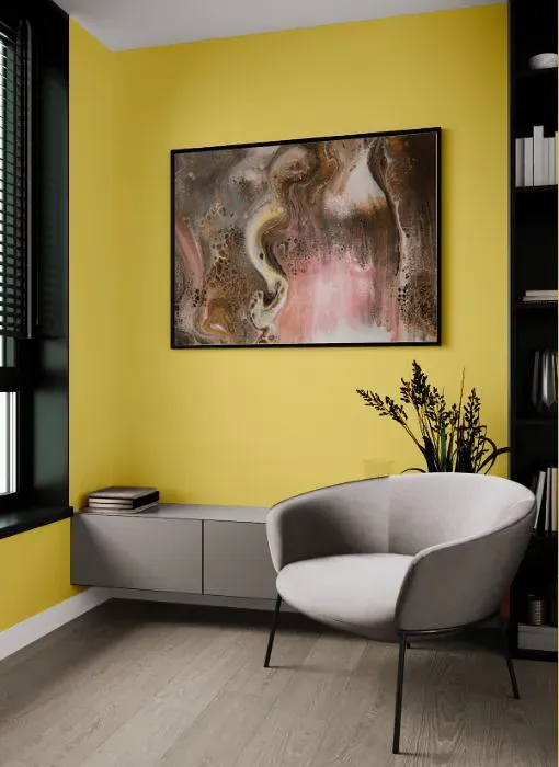 Sherwin Williams Funky Yellow living room