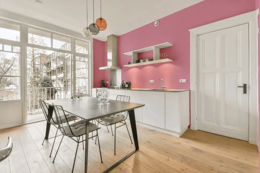 Sherwin Williams Fussy Pink kitchen review