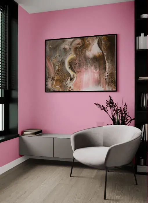 Sherwin Williams Fussy Pink living room