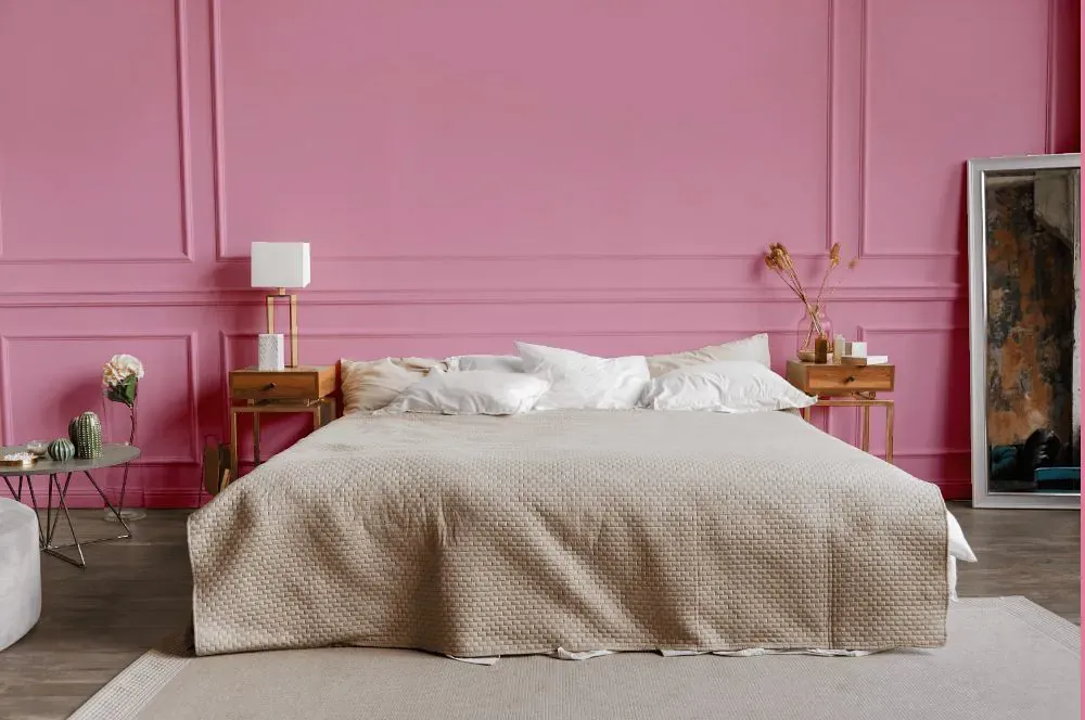 Sherwin Williams Fussy Pink bedroom