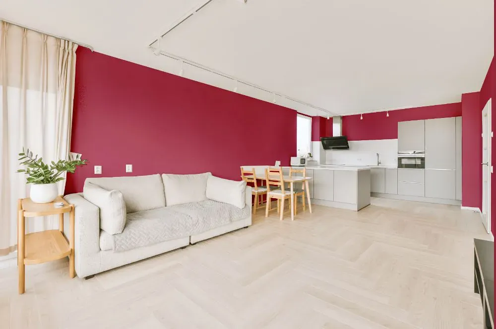 Sherwin Williams Gala Pink living room interior
