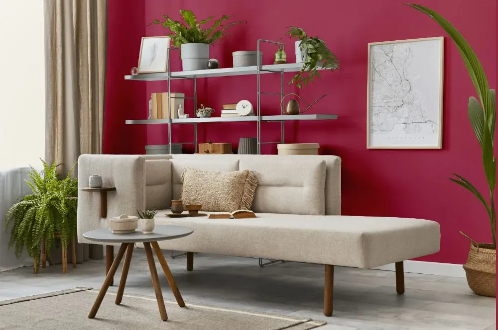 Sherwin Williams Gala Pink living room