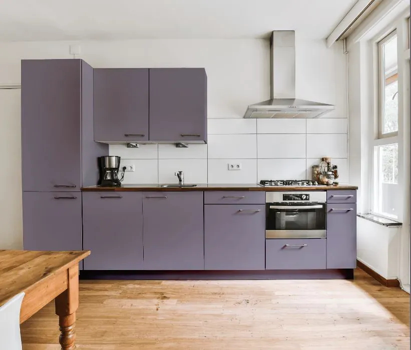 Sherwin Williams Gentle Grape kitchen cabinets