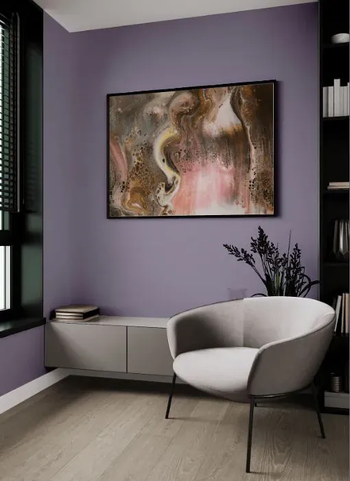 Sherwin Williams Gentle Grape living room