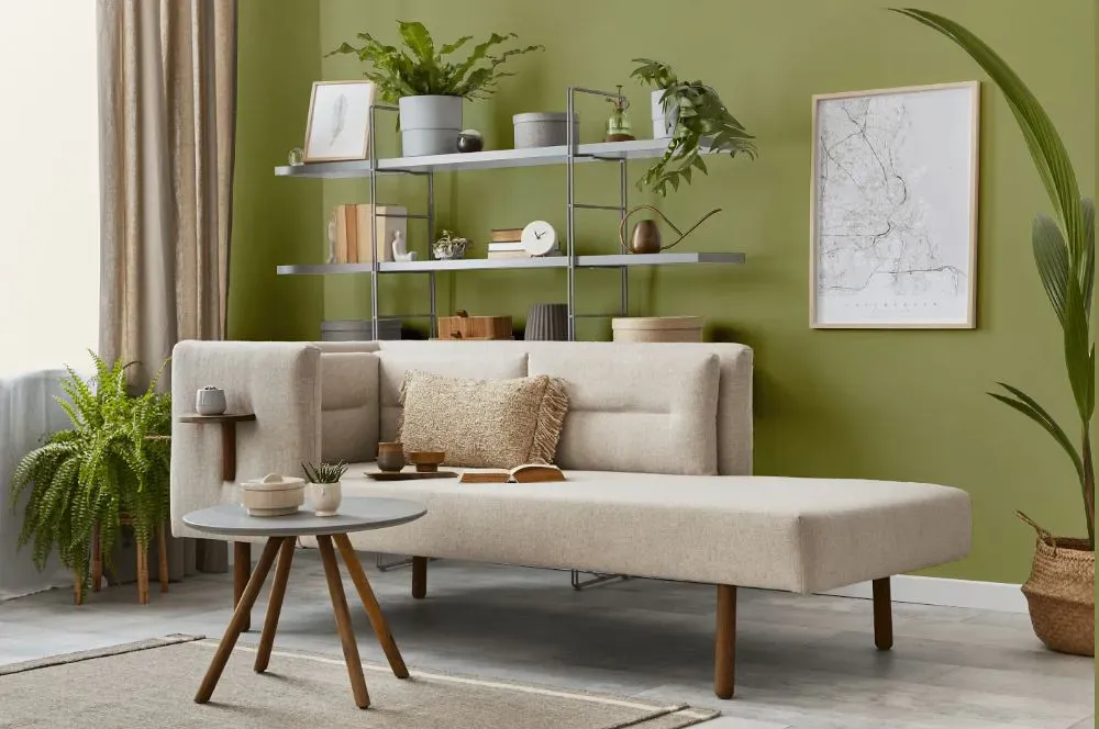 Sherwin Williams Glade Green living room