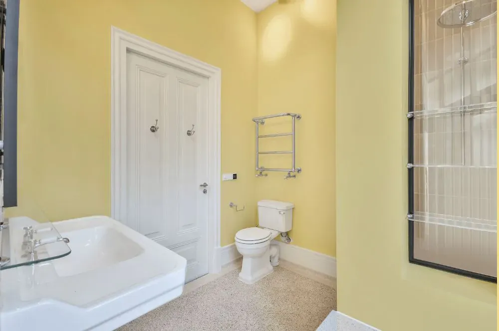 Sherwin Williams Glisten Yellow bathroom
