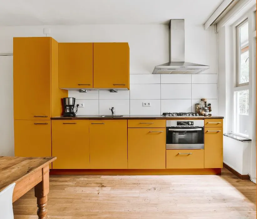 Sherwin Williams Gold Crest kitchen cabinets
