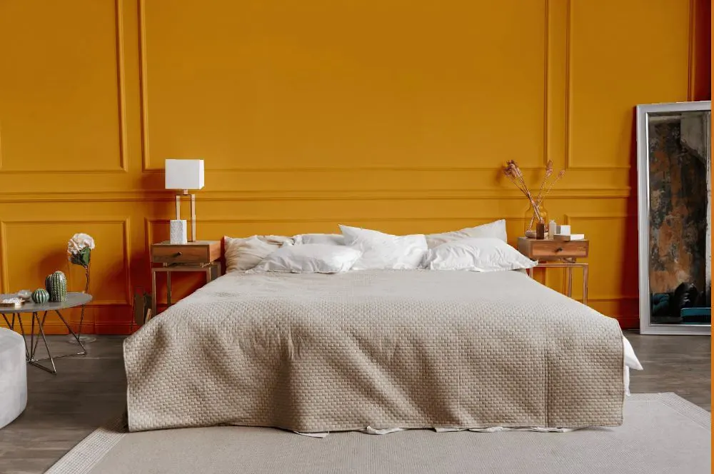 Sherwin Williams Gold Crest bedroom